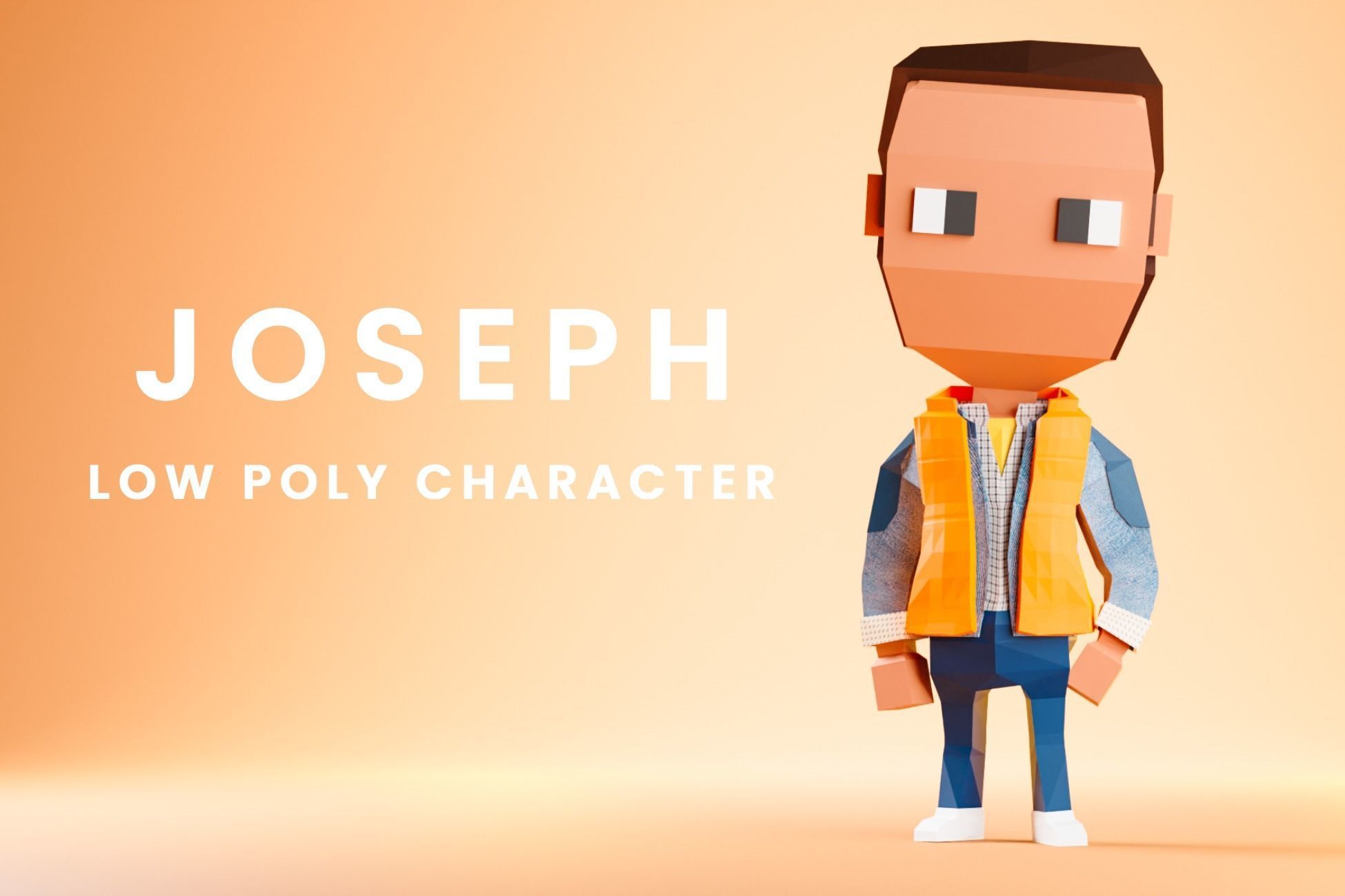 3D Rigged and Animated Characters Pack of 5 Low-poly 3D model_1