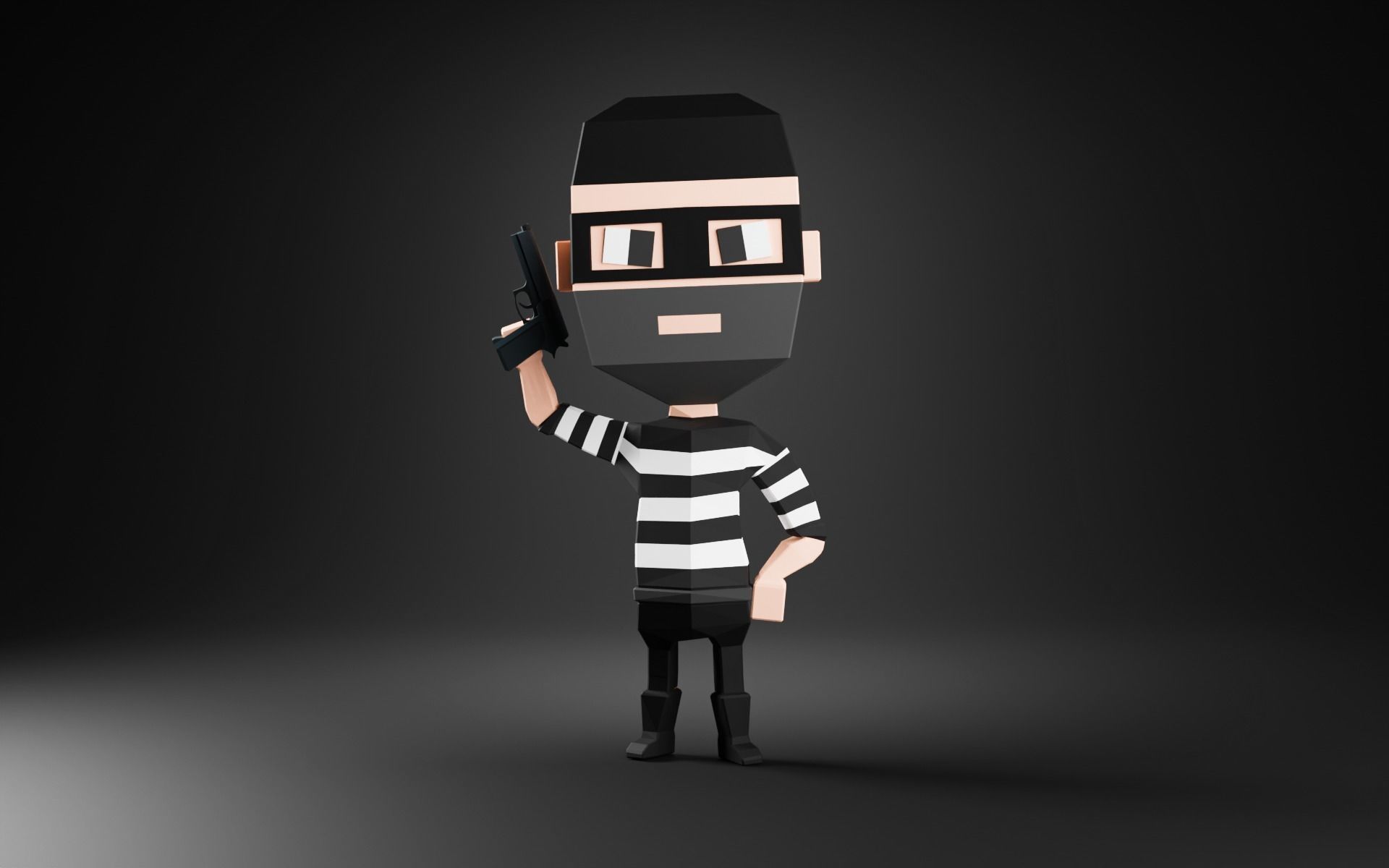 3D Rigged and Animated Characters Pack of 5 Low-poly 3D model_5