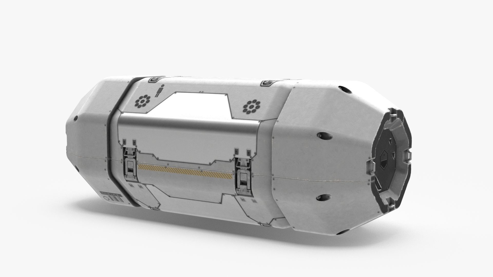 Sci Fi Sleep Capsule Low-poly 3D model_15