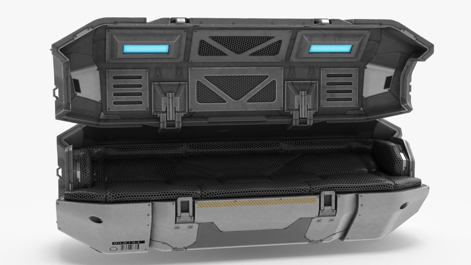 Sci Fi Sleep Capsule Low-poly 3D model_13