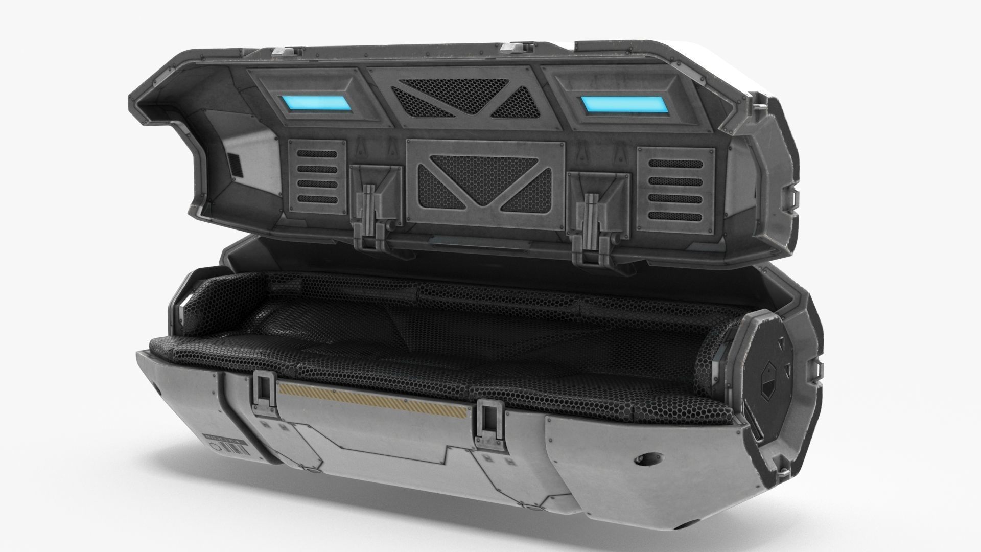 Sci Fi Sleep Capsule Low-poly 3D model_8