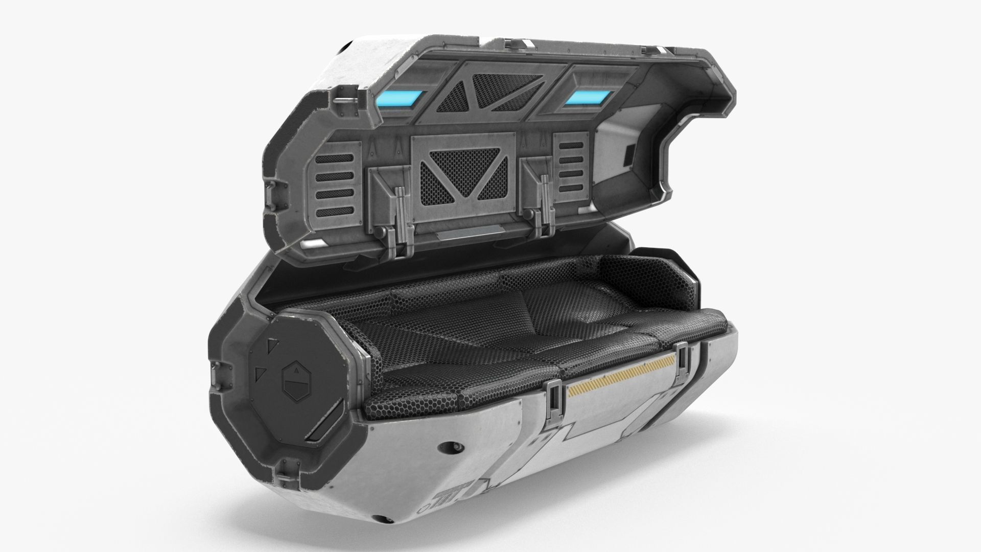 Sci Fi Sleep Capsule Low-poly 3D model_12
