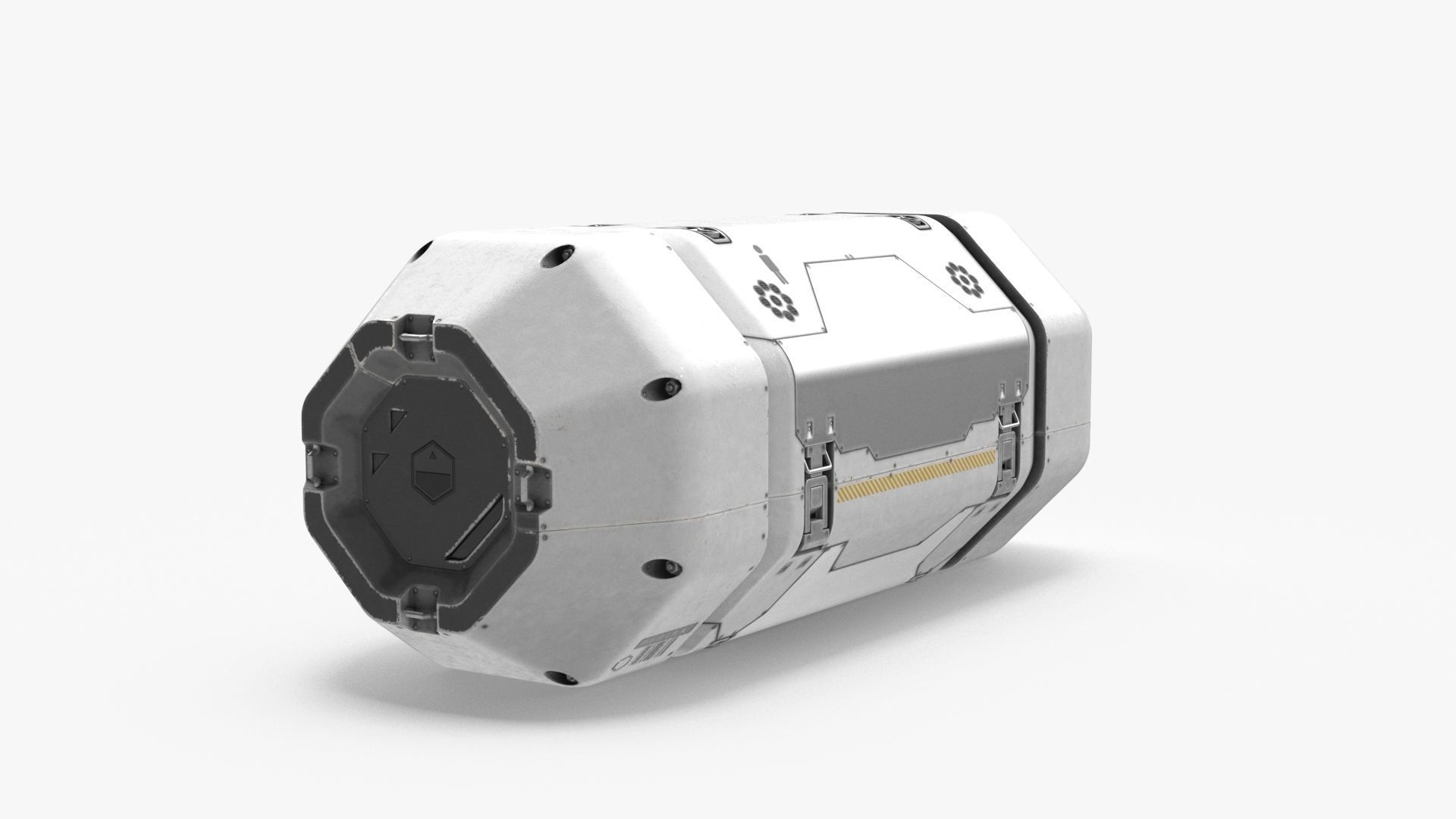 Sci Fi Sleep Capsule Low-poly 3D model_19
