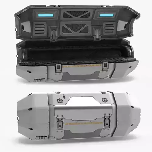 Sci Fi Sleep Capsule Low-poly 3D model
