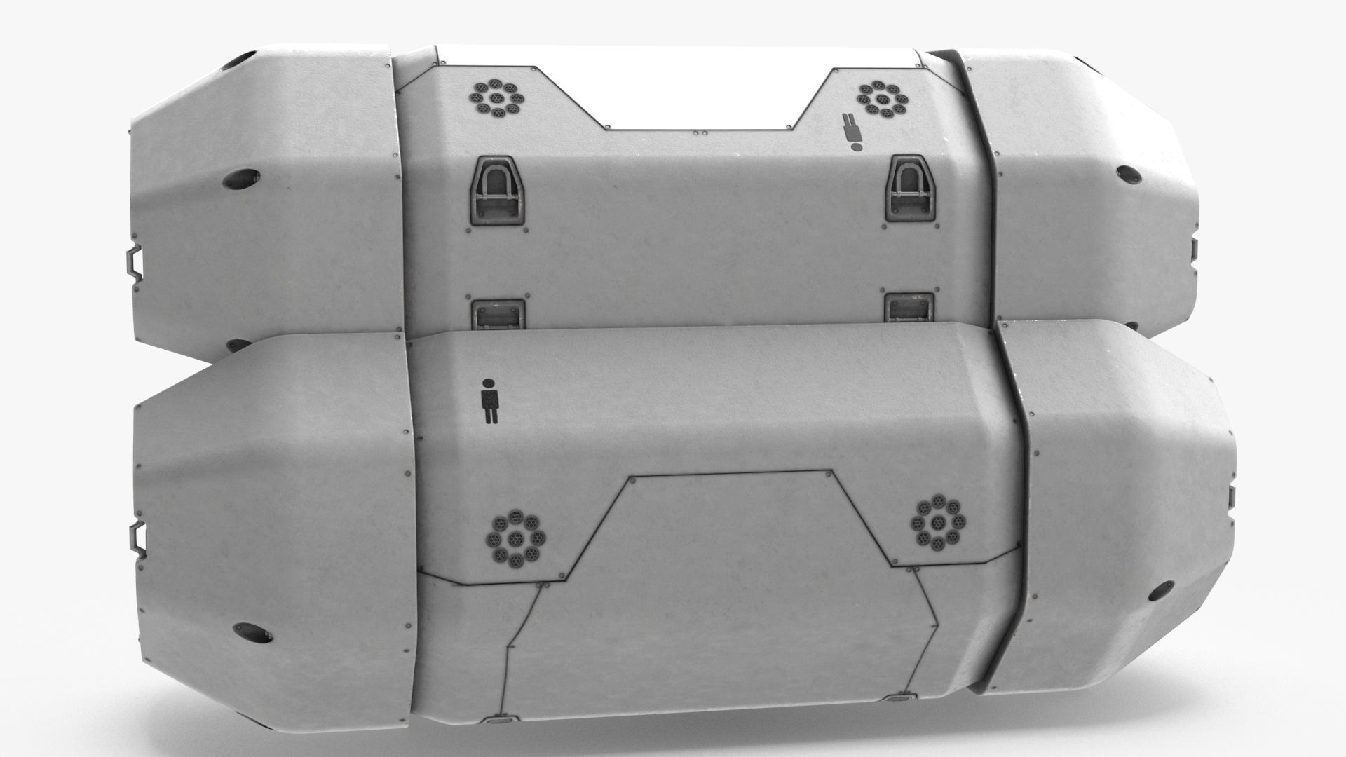 Sci Fi Sleep Capsule Low-poly 3D model_10