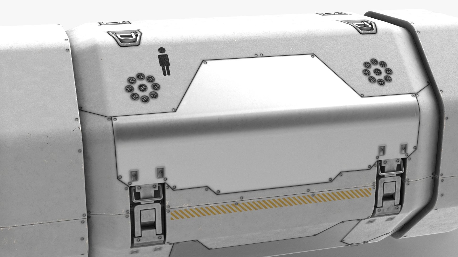 Sci Fi Sleep Capsule Low-poly 3D model_21