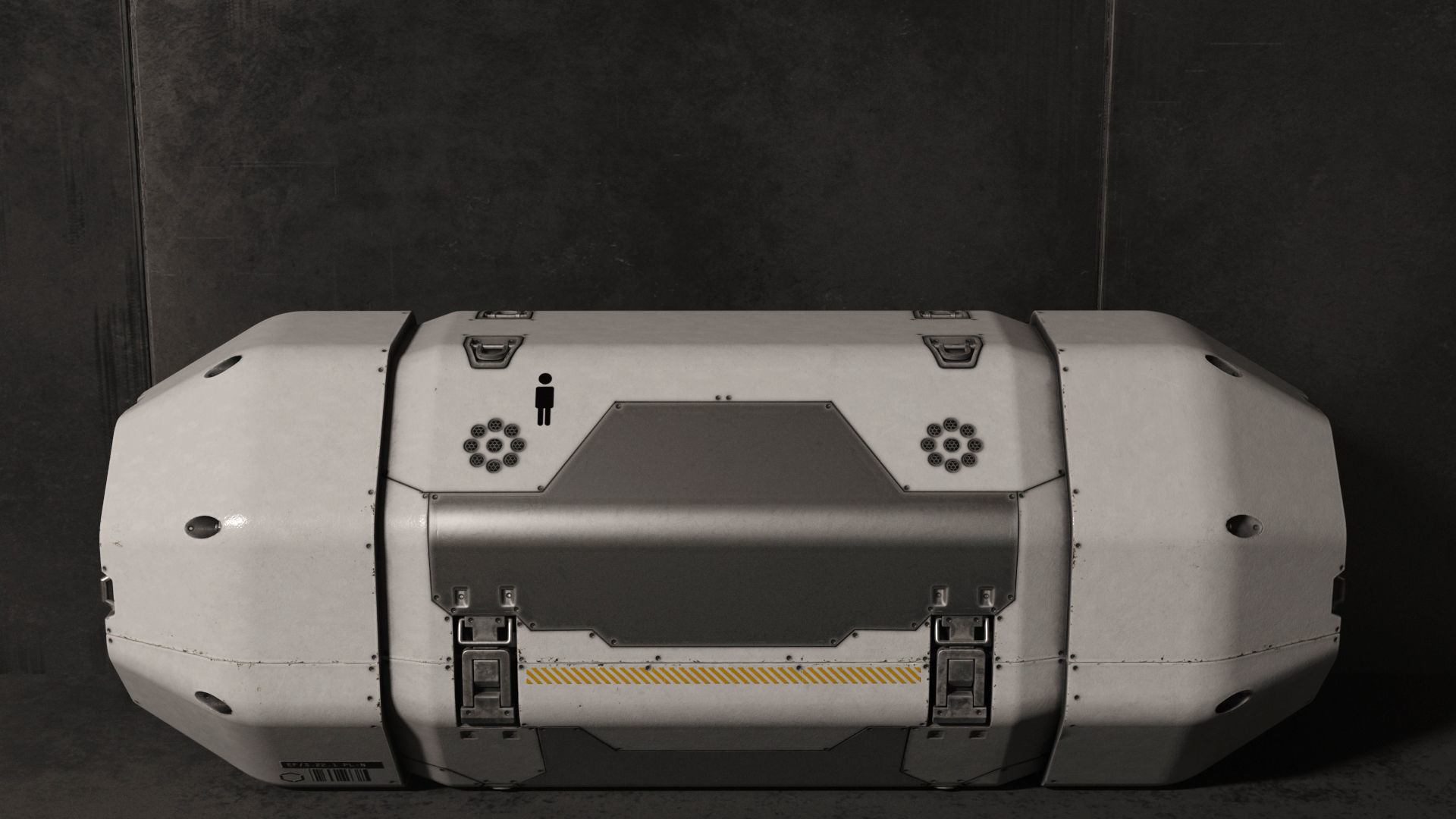 Sci Fi Sleep Capsule Low-poly 3D model_2