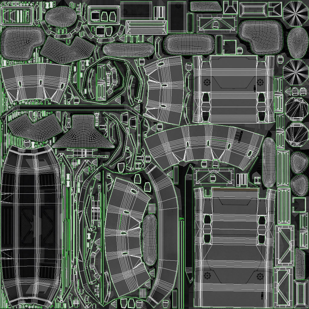 Sci Fi Sleep Capsule Low-poly 3D model_25