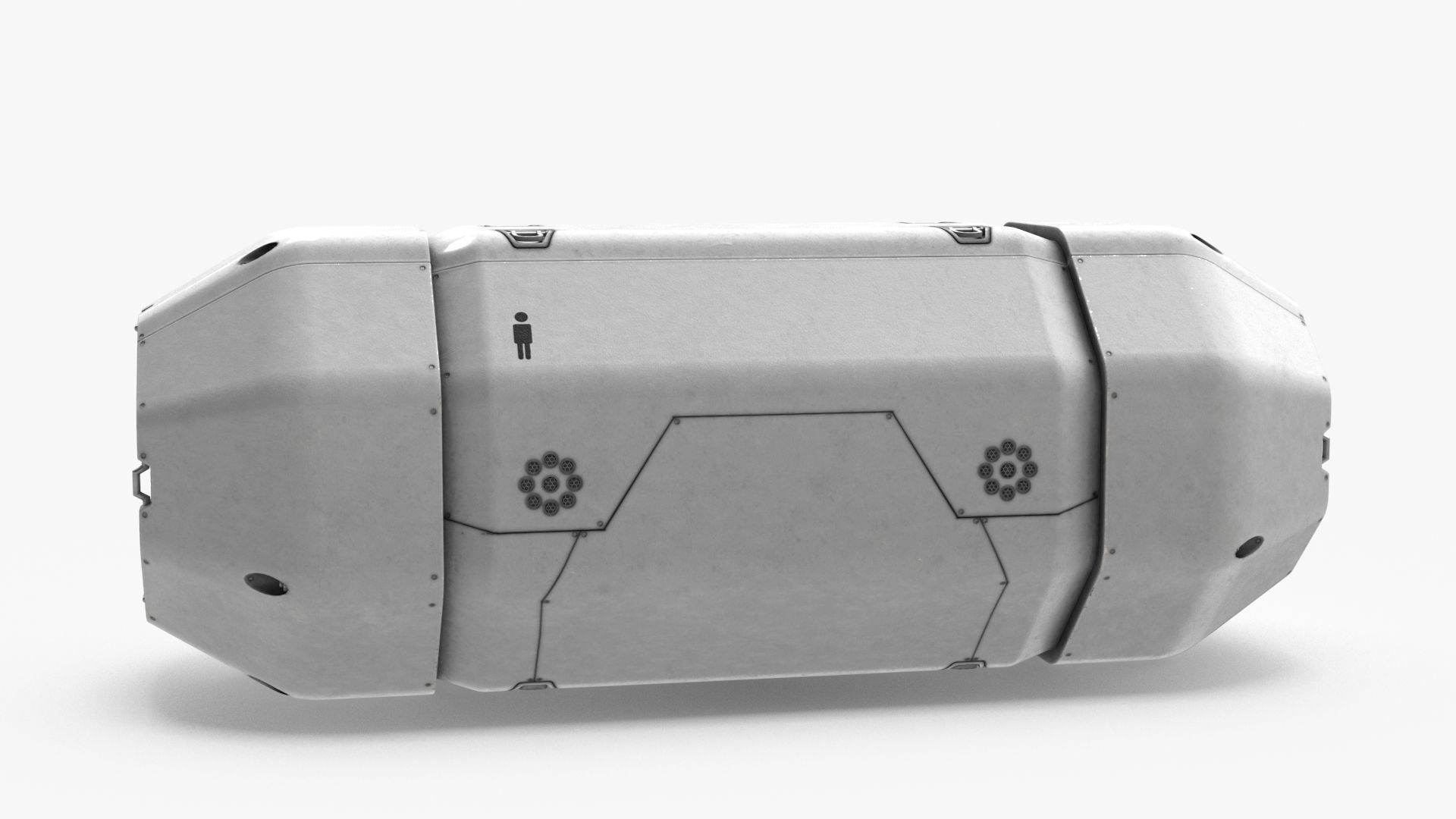 Sci Fi Sleep Capsule Low-poly 3D model_17