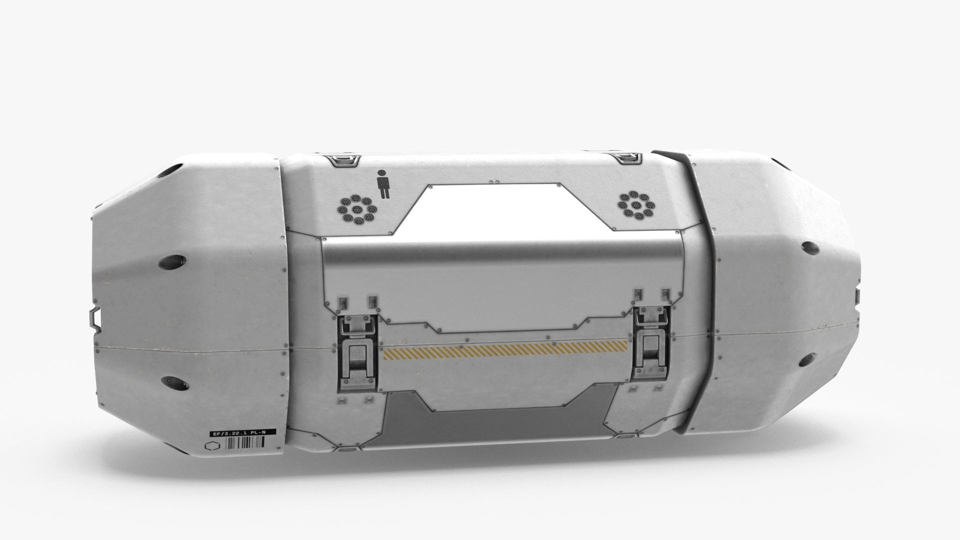 Sci Fi Sleep Capsule Low-poly 3D model_14