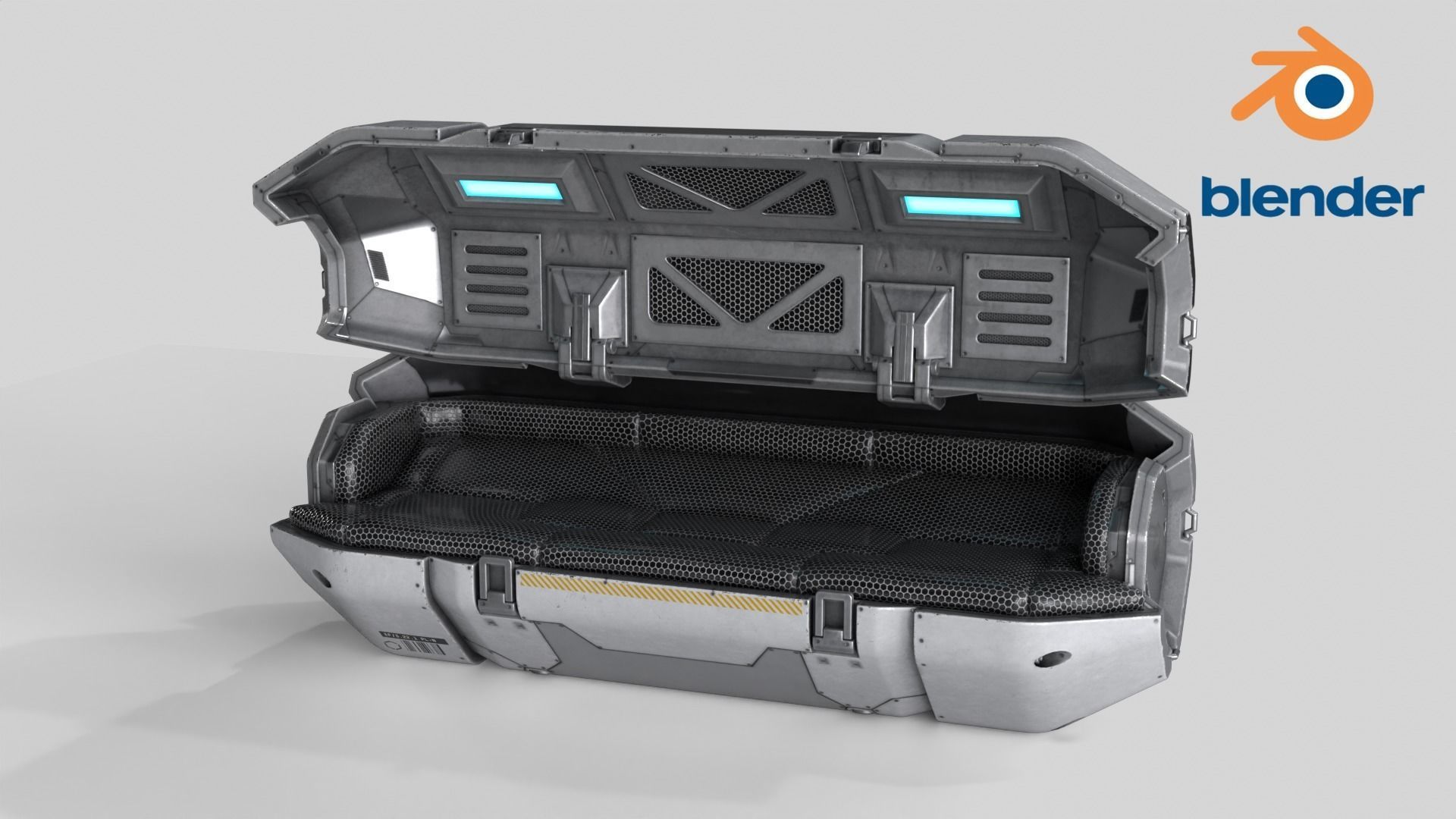 Sci Fi Sleep Capsule Low-poly 3D model_6
