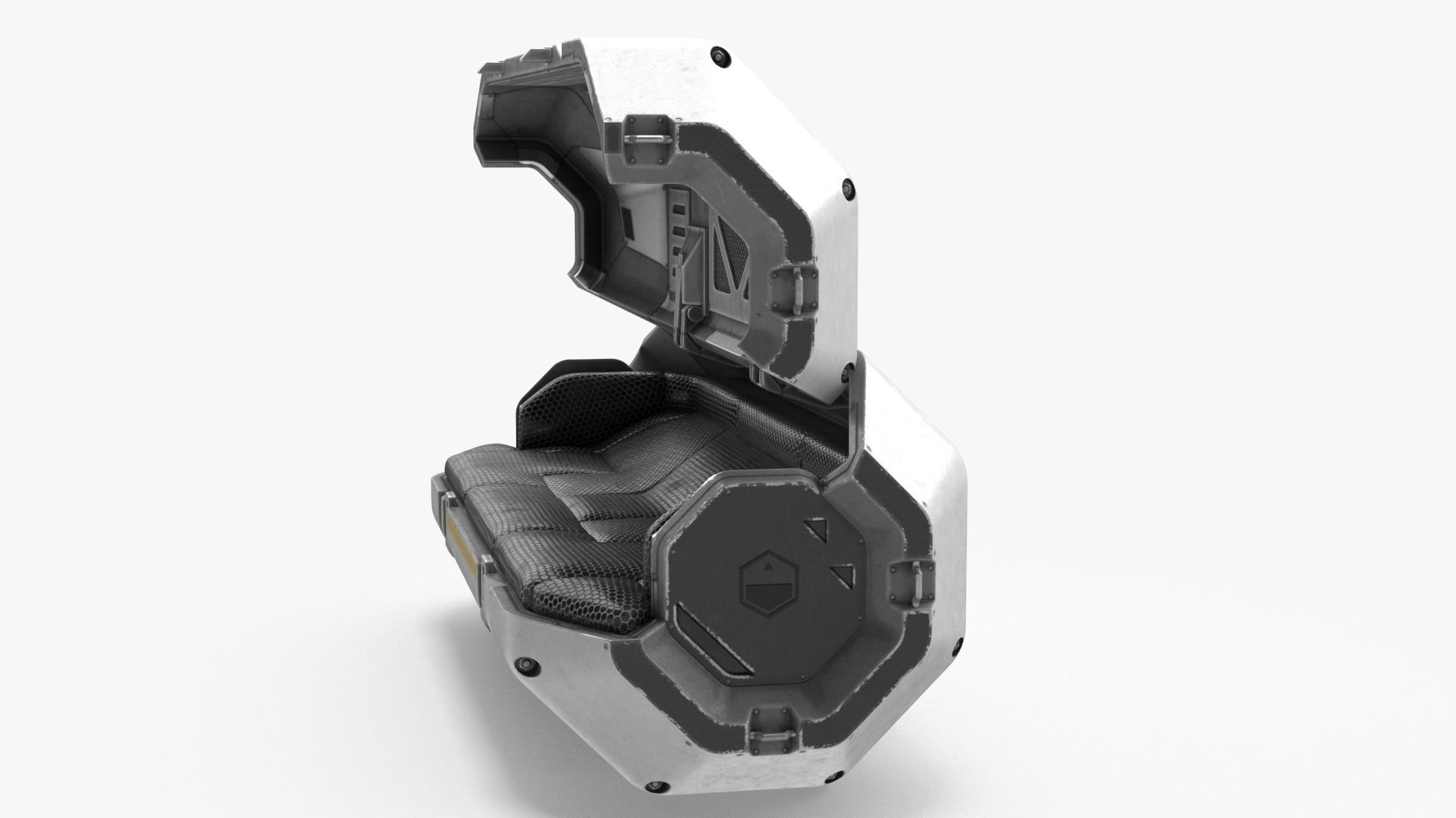 Sci Fi Sleep Capsule Low-poly 3D model_9