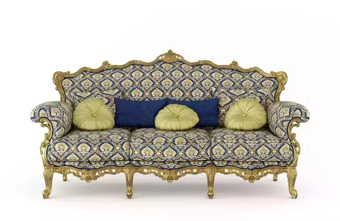 Royal 3 Seat Sofa With Fabric Cover