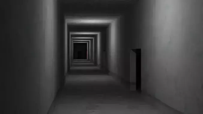 Asylum Horror Map Low-poly 3D model