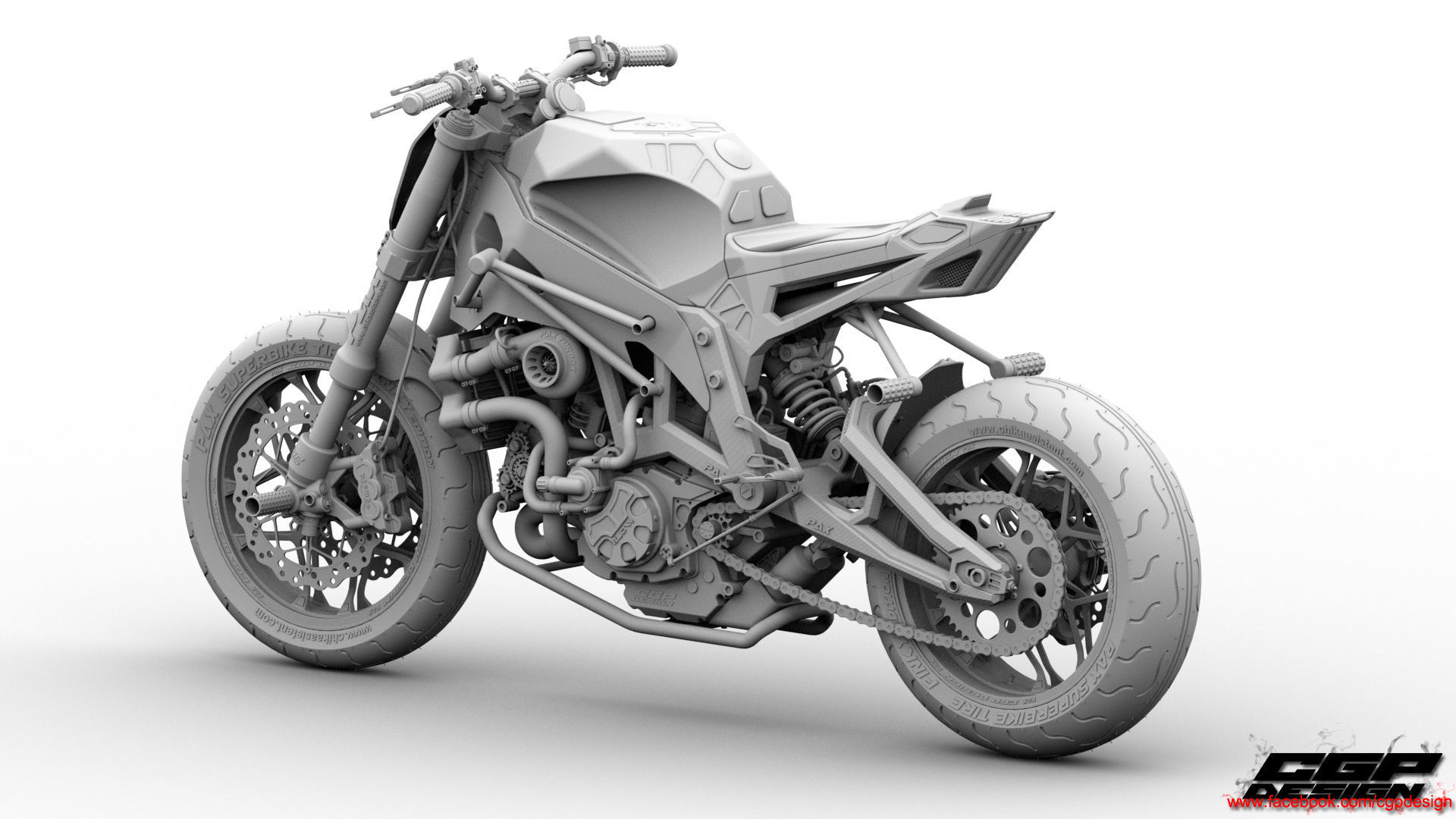 PINK RACE BIKE 3D model_25