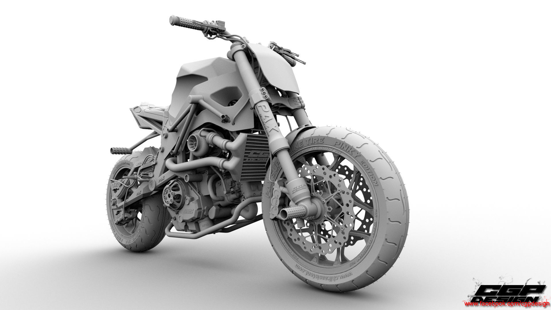 PINK RACE BIKE 3D model_19