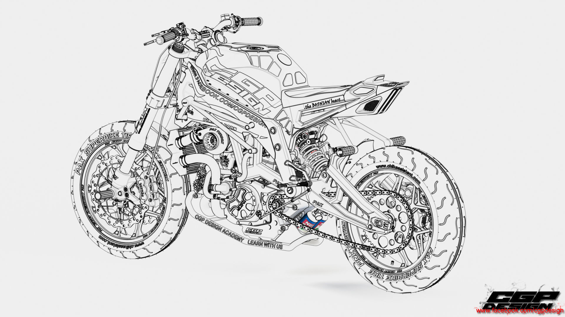 PINK RACE BIKE 3D model_15