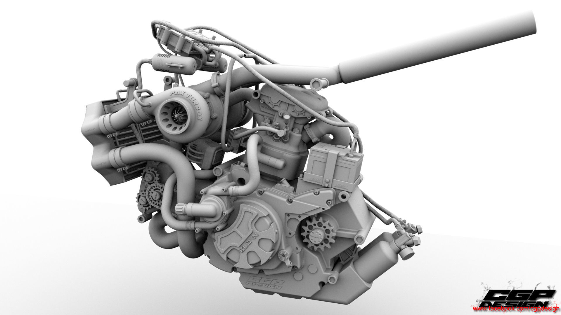 PINK RACE BIKE 3D model_30