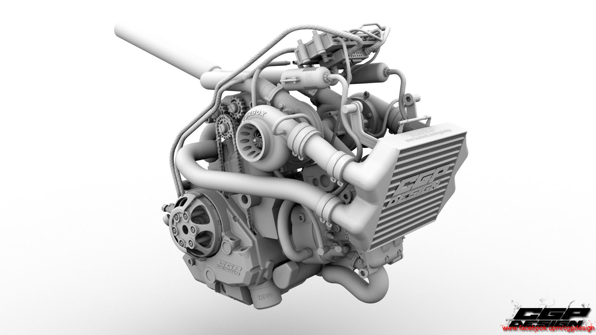 PINK RACE BIKE 3D model_29