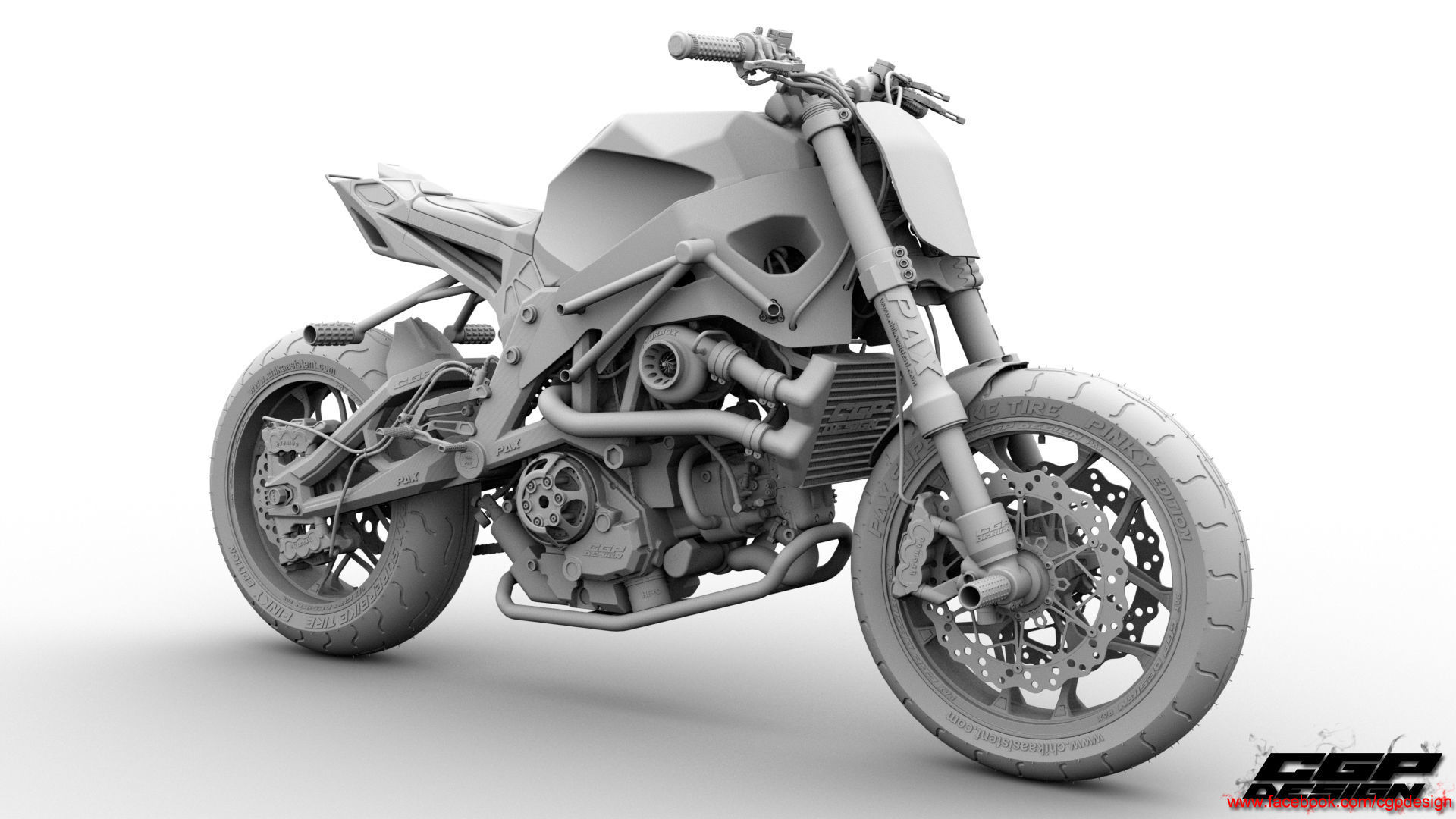 PINK RACE BIKE 3D model_24