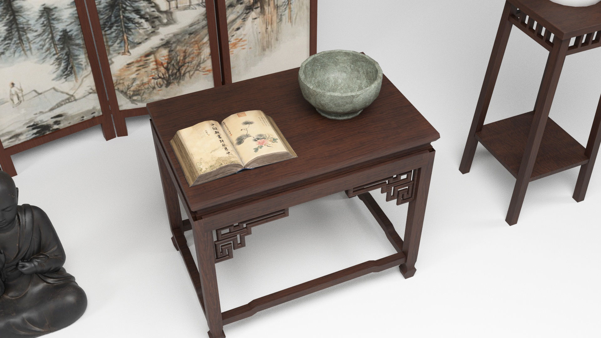 Chinese Props Low-poly 3D model_5