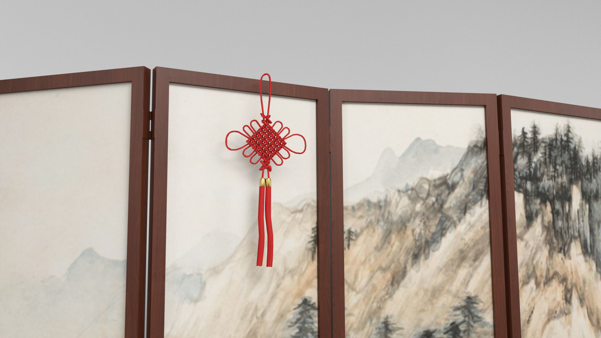 Chinese Props Low-poly 3D model_9