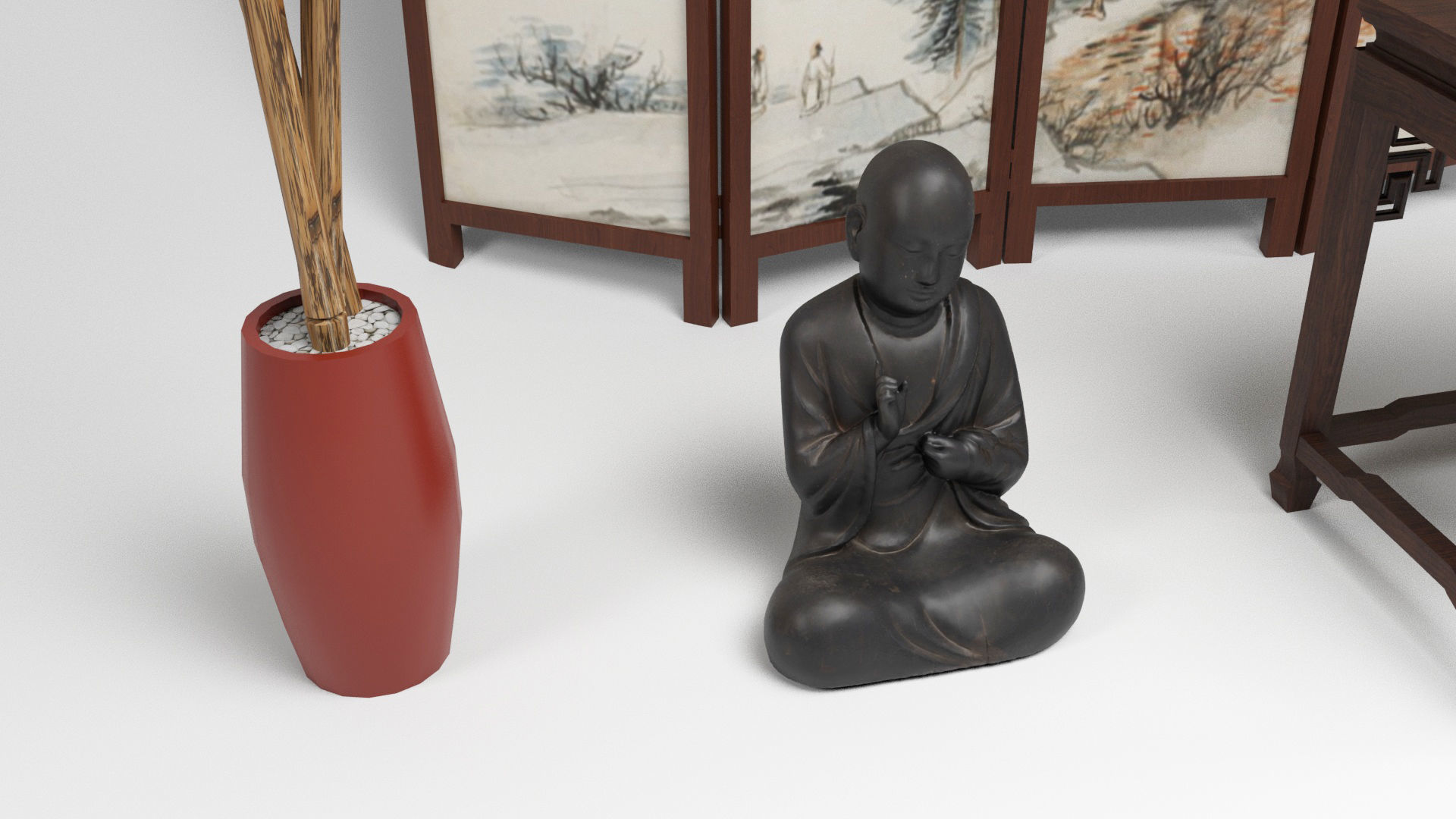 Chinese Props Low-poly 3D model_7