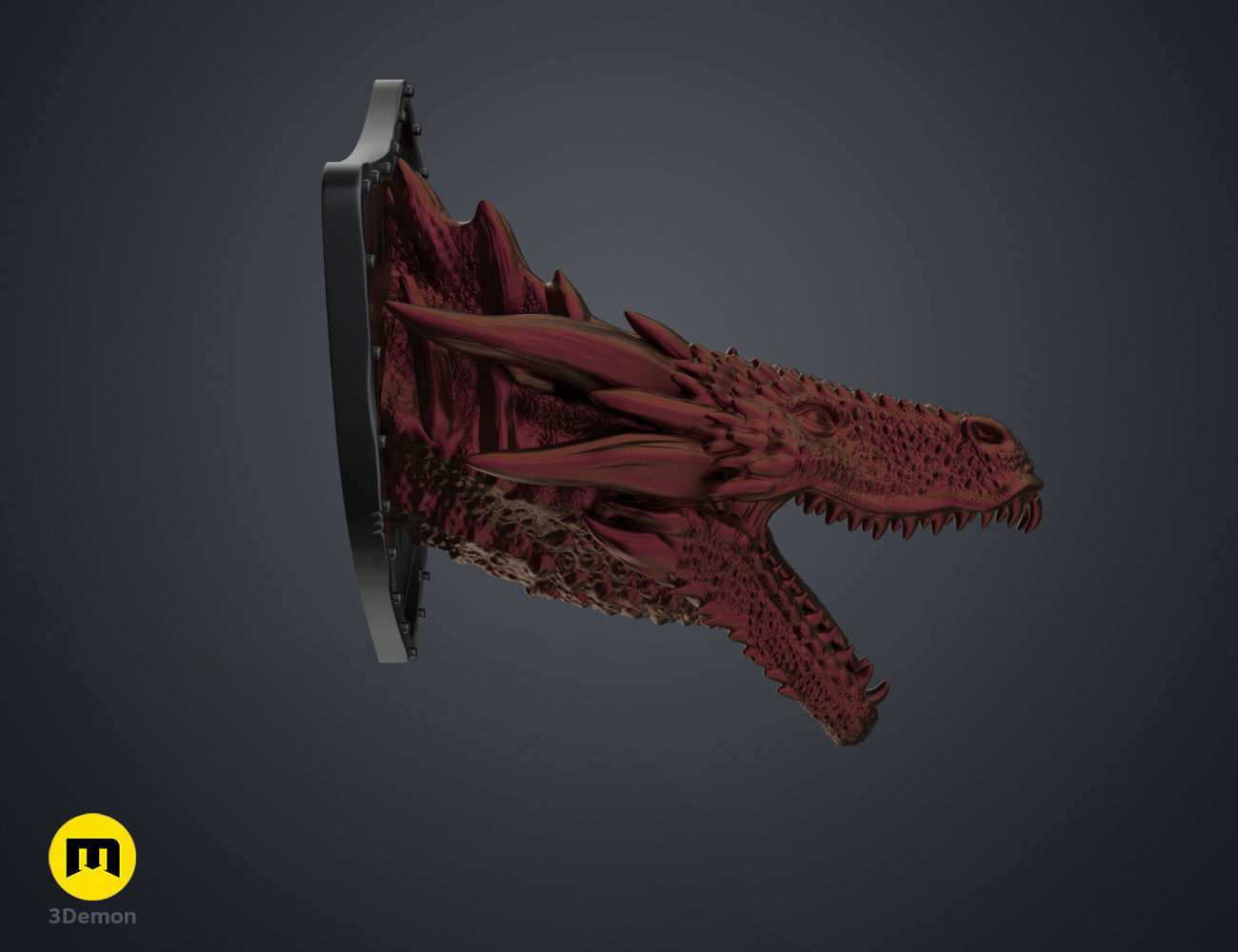 Dragon Head Wall Trophy - Game of Thrones 3D print model_13