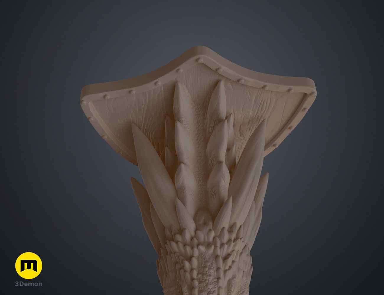 Dragon Head Wall Trophy - Game of Thrones 3D print model_10