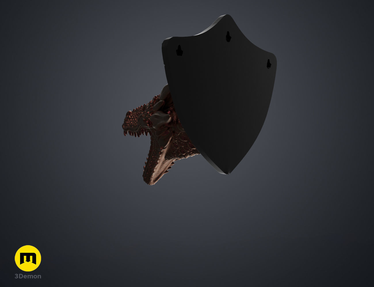 Dragon Head Wall Trophy - Game of Thrones 3D print model_15