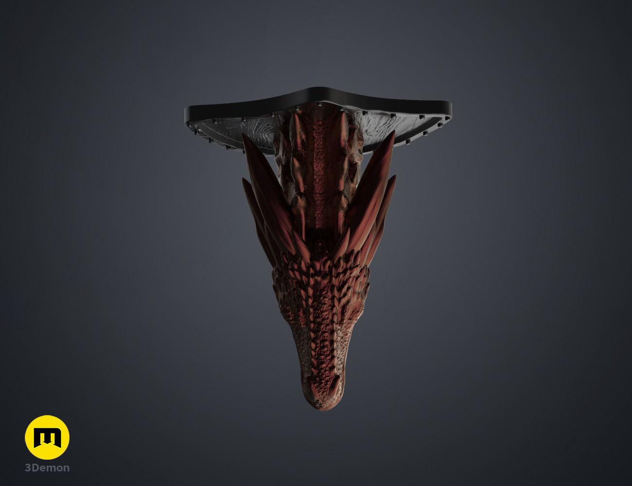Dragon Head Wall Trophy - Game of Thrones 3D print model_8