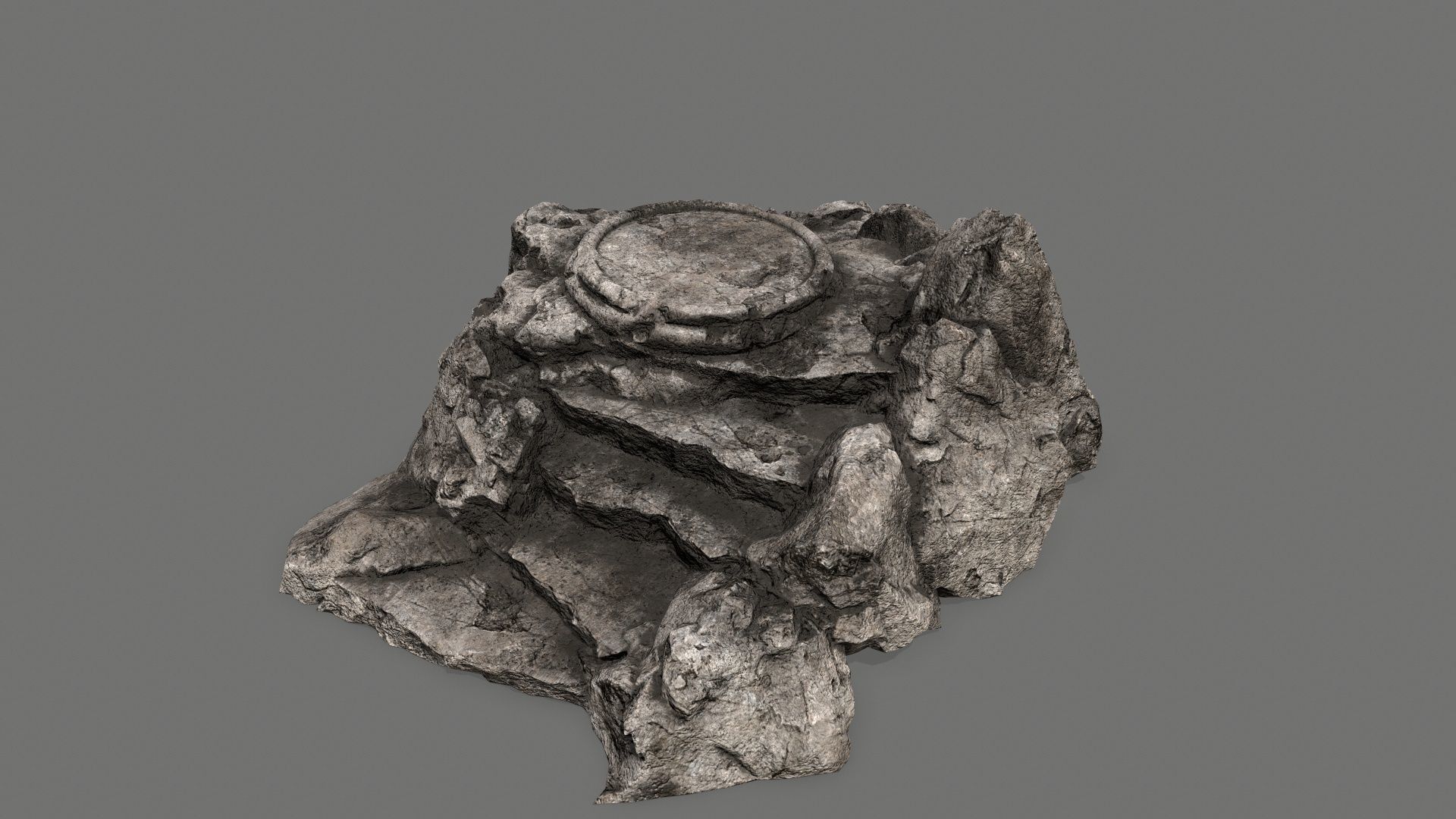 Ladder Ruin Low-poly 3D model_6