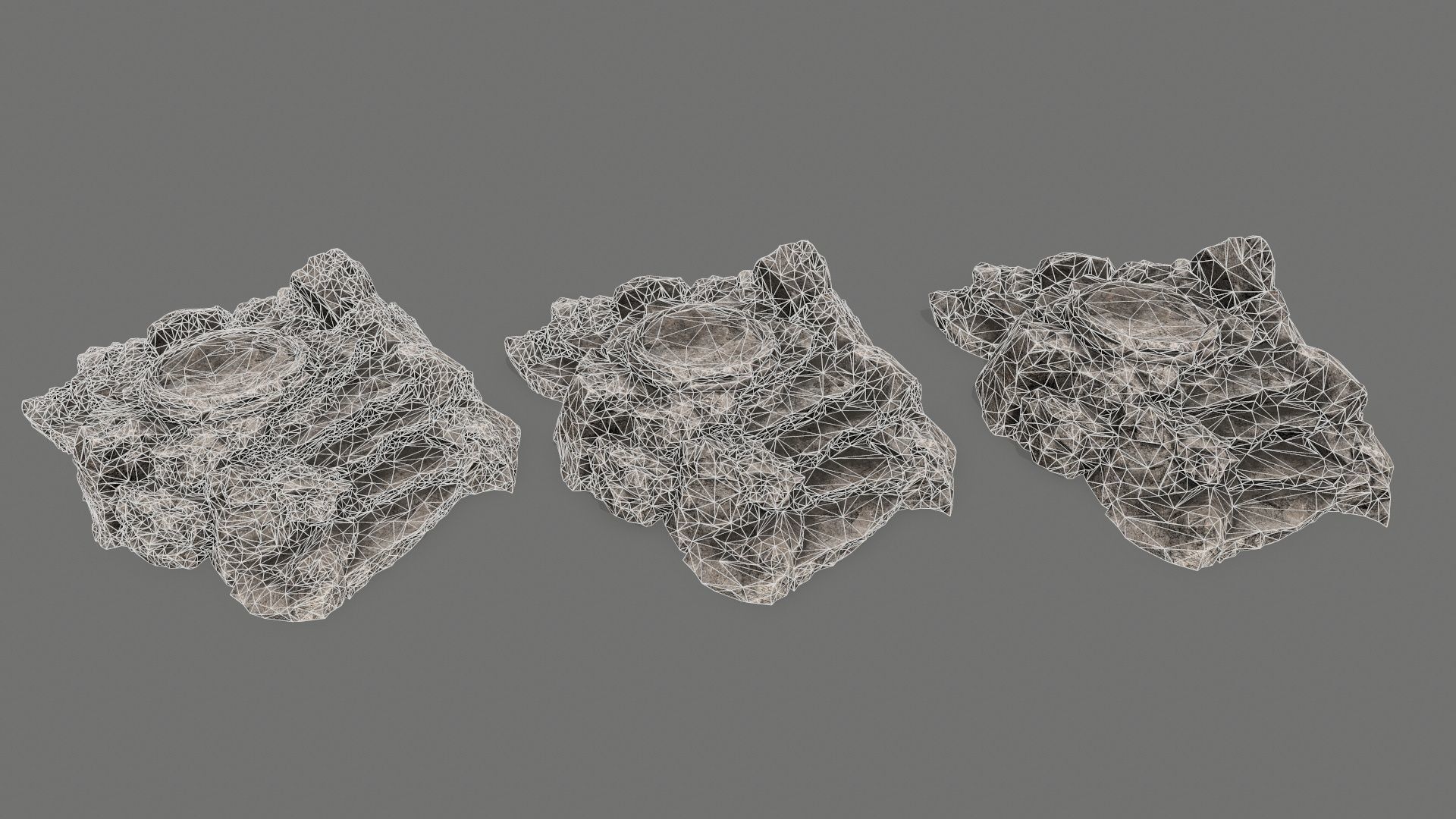 Ladder Ruin Low-poly 3D model_12