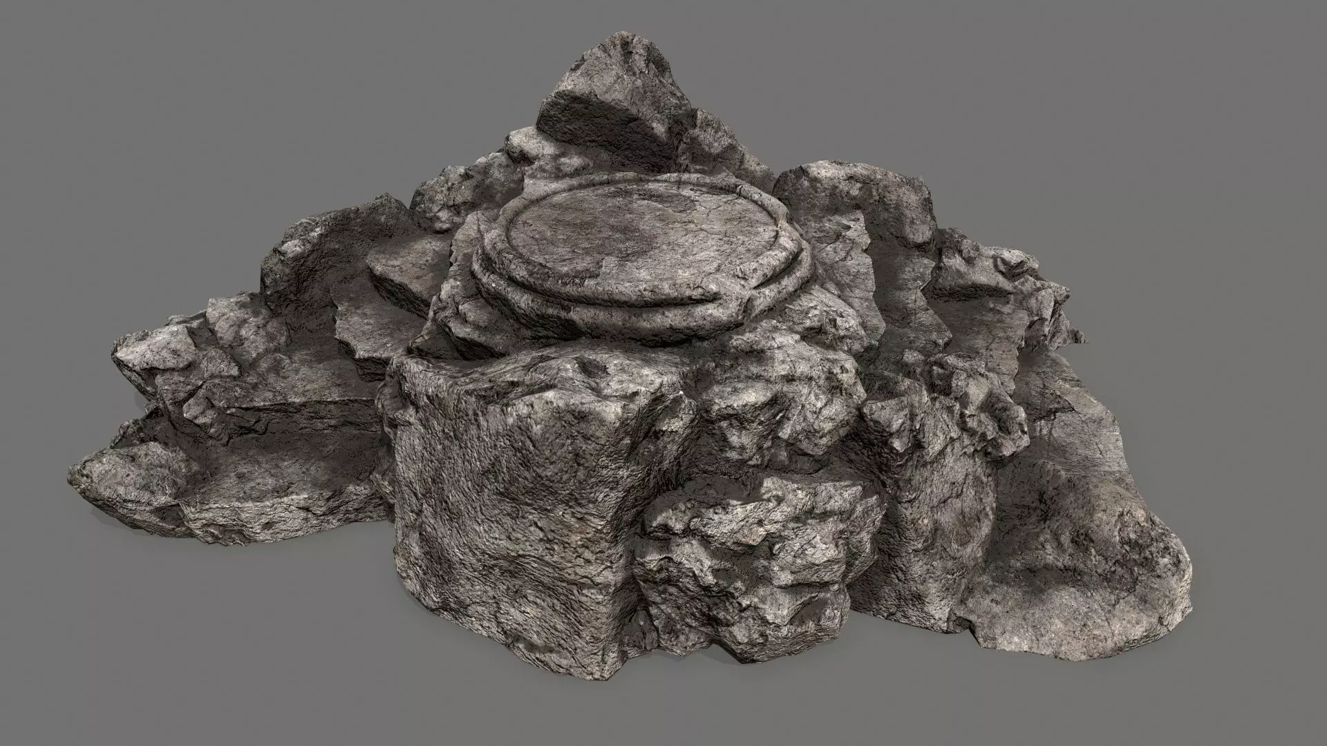 Ladder Ruin Low-poly 3D model_0