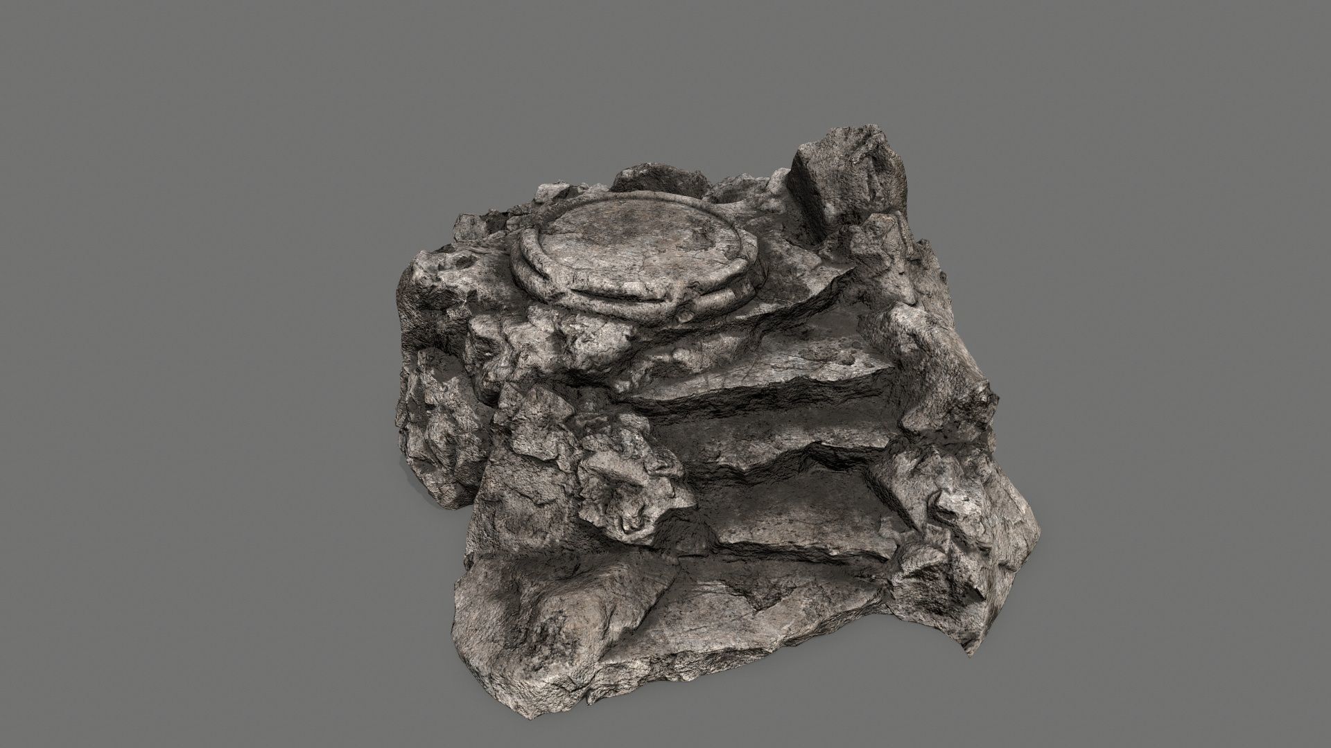 Ladder Ruin Low-poly 3D model_7