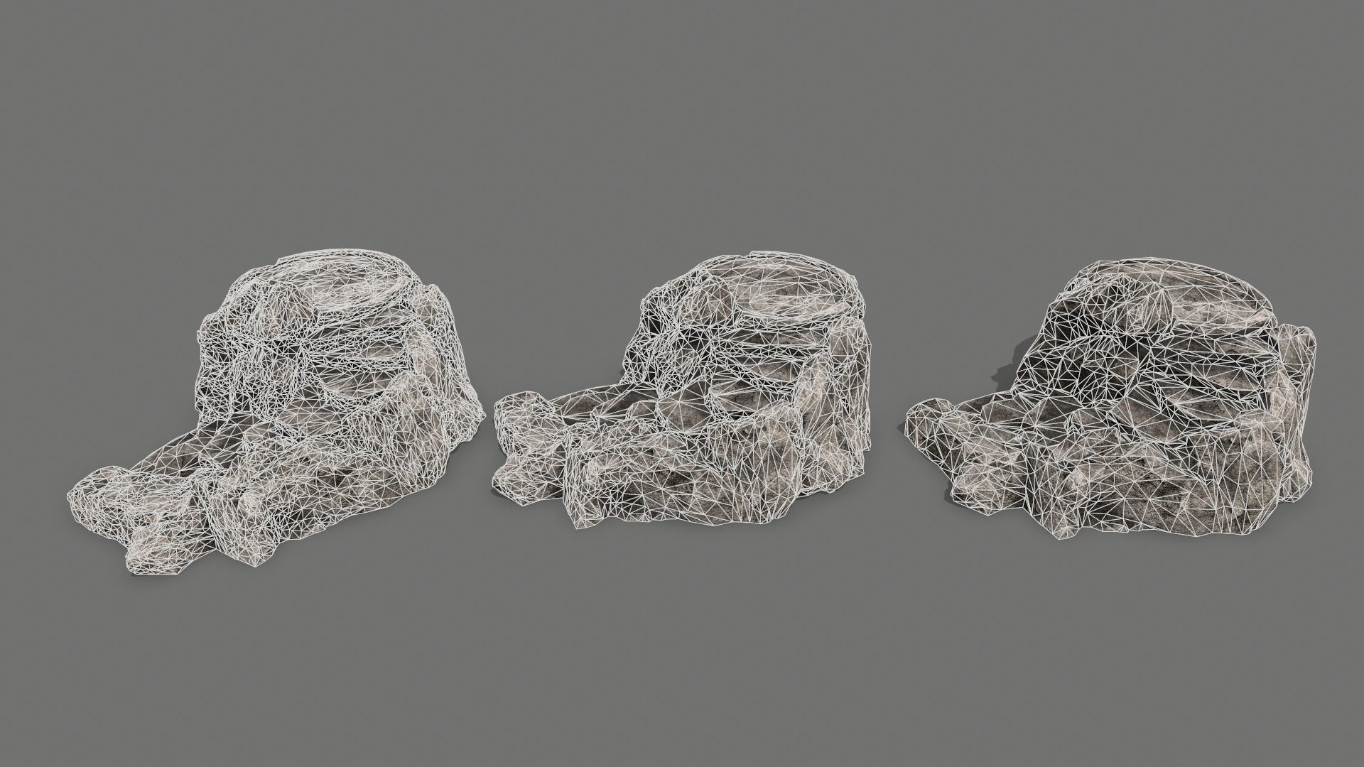 Ladder Ruin Low-poly 3D model_10