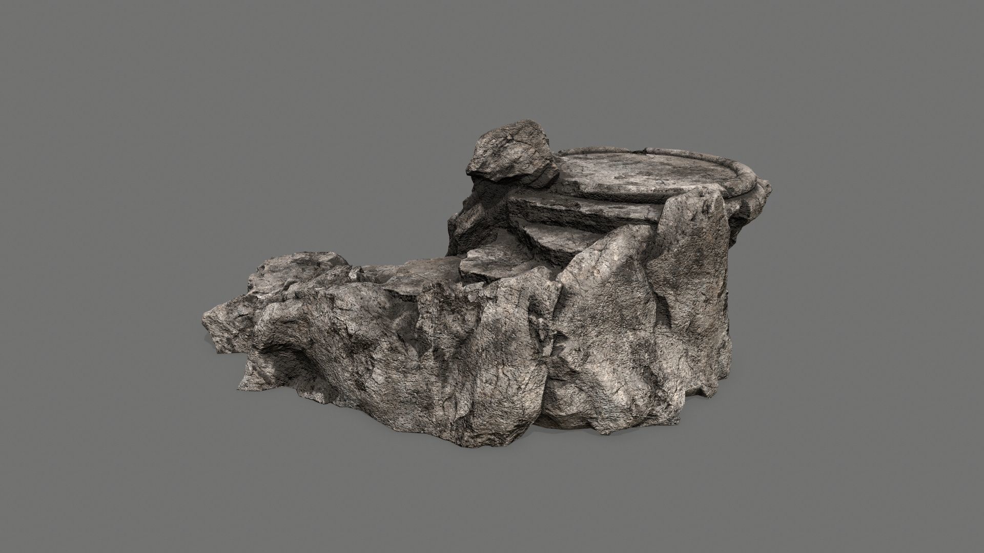 Ladder Ruin Low-poly 3D model_4