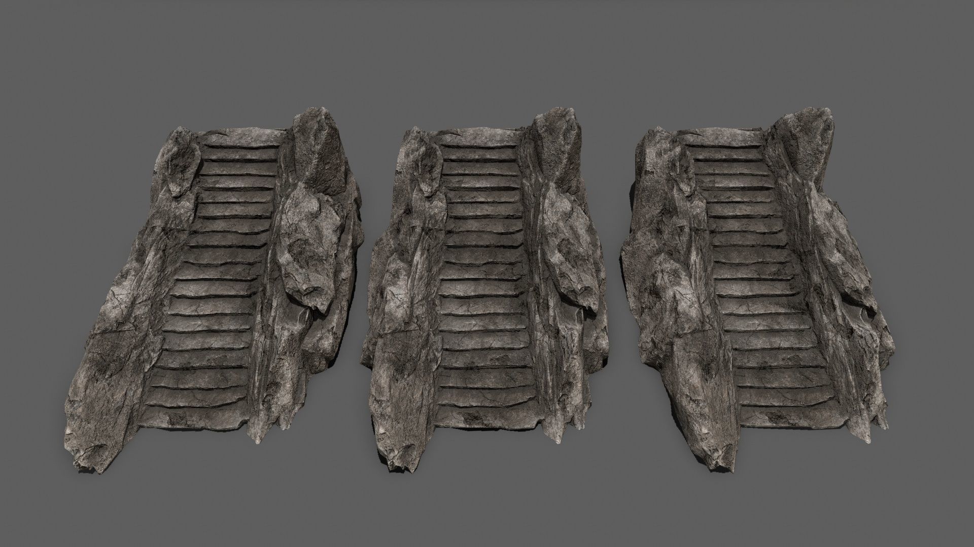 Stairs set of Low-poly 3D model_11