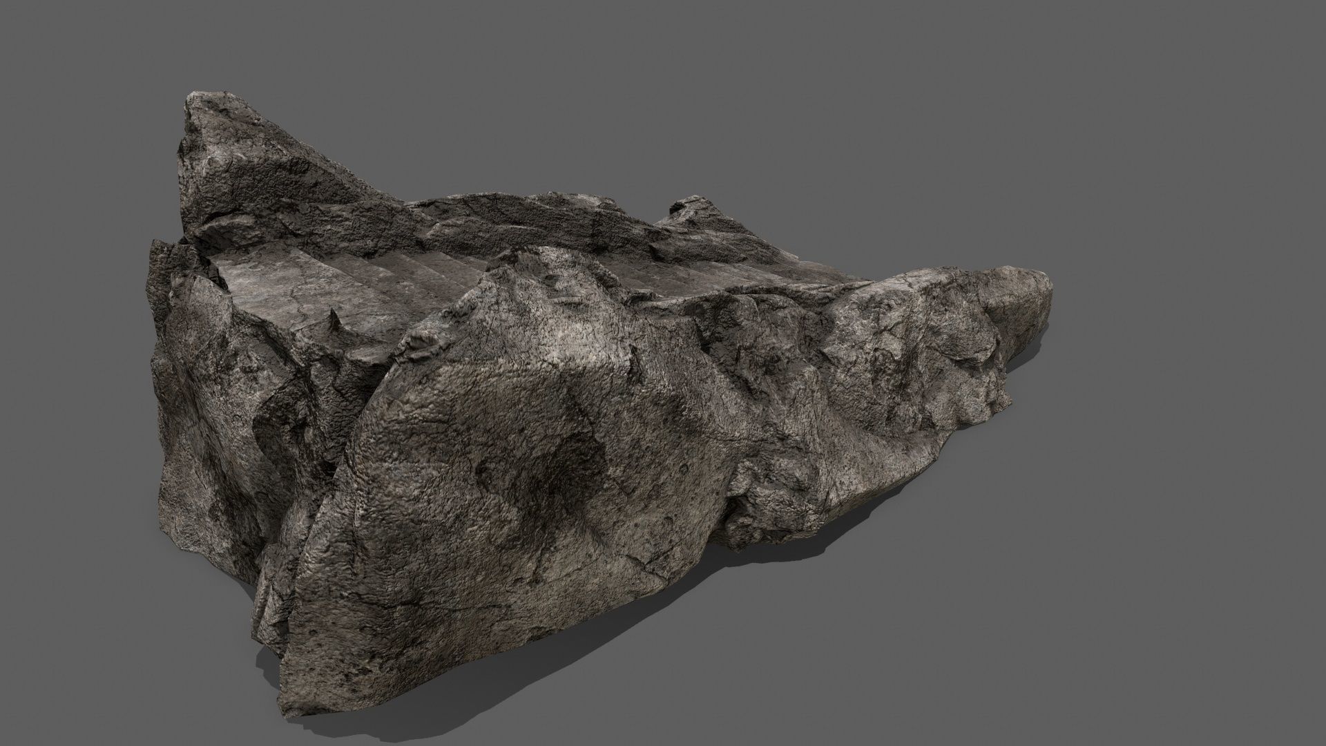 Stairs set of Low-poly 3D model_5