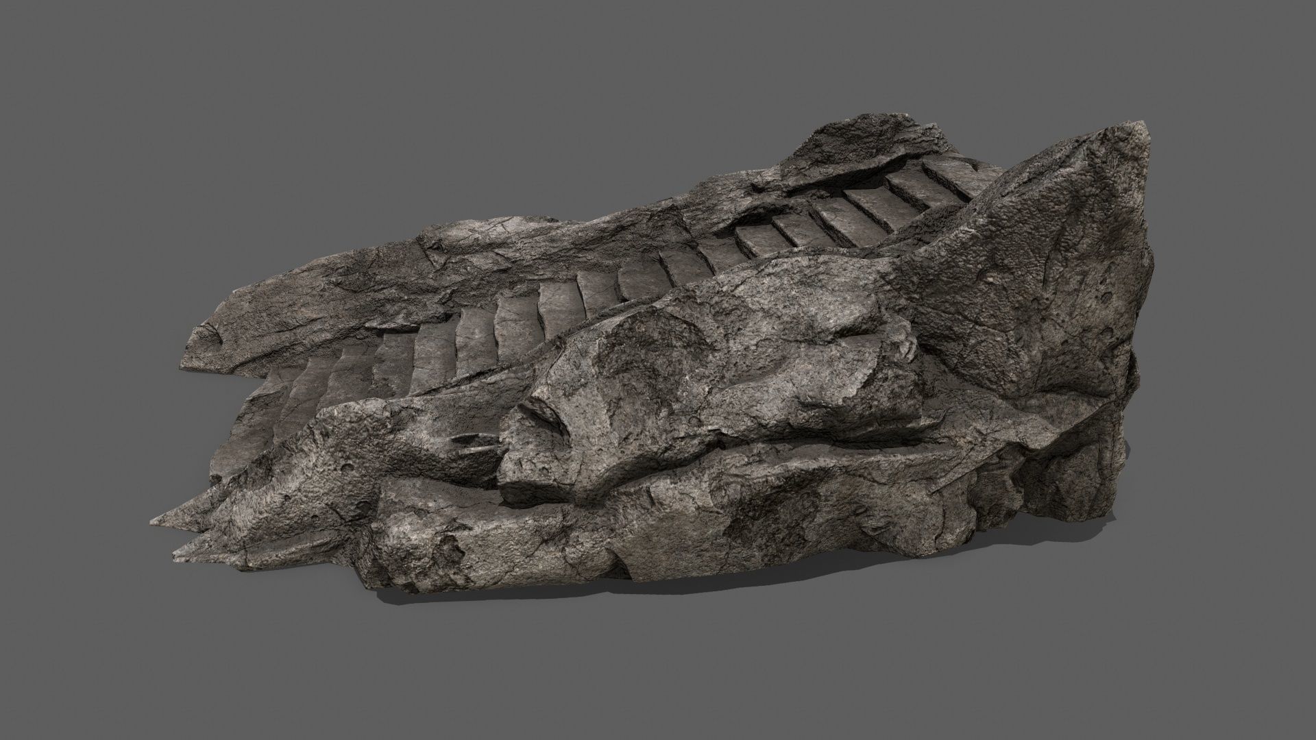 Stairs set of Low-poly 3D model_9