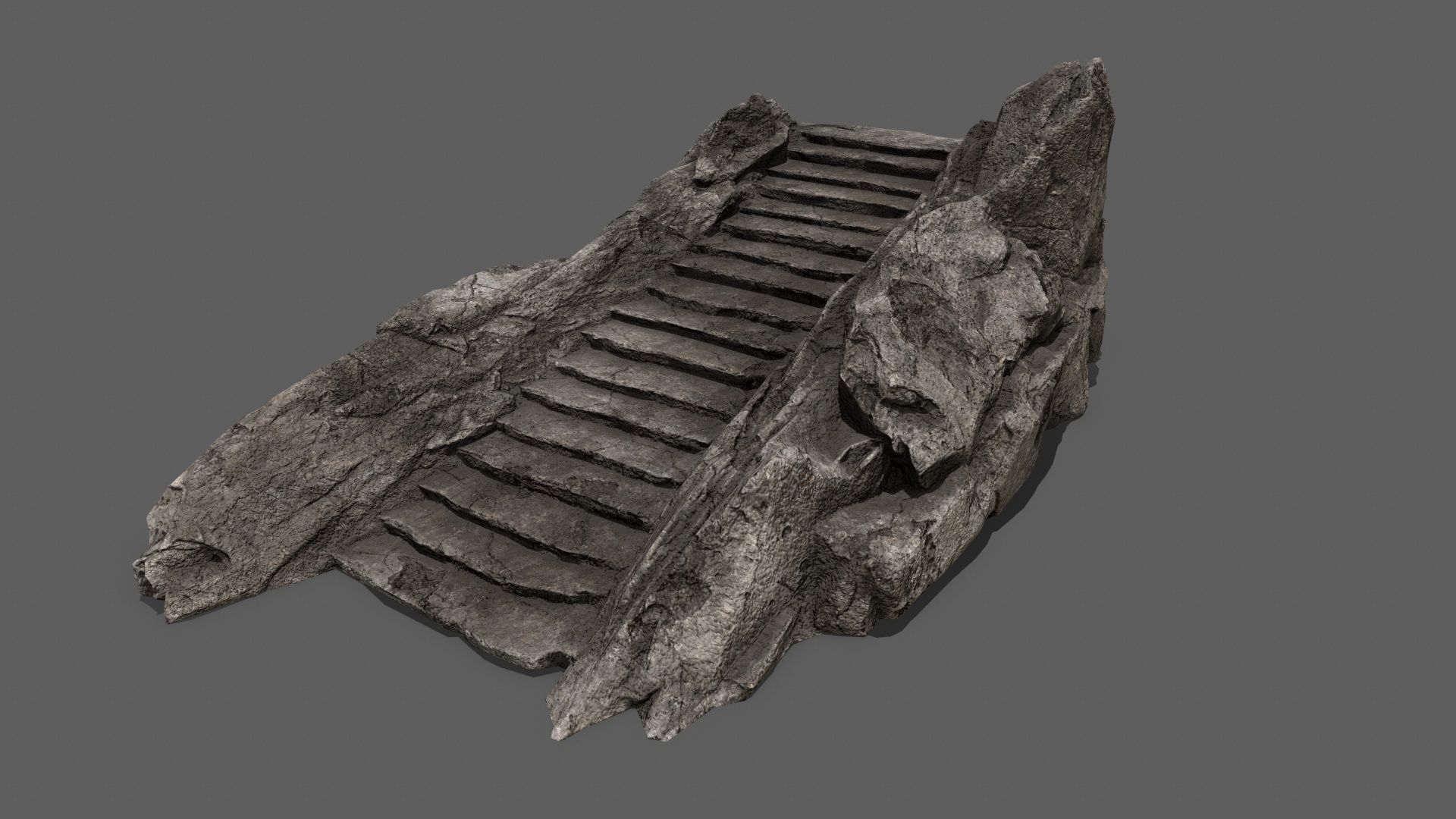 Stairs set of Low-poly 3D model_10