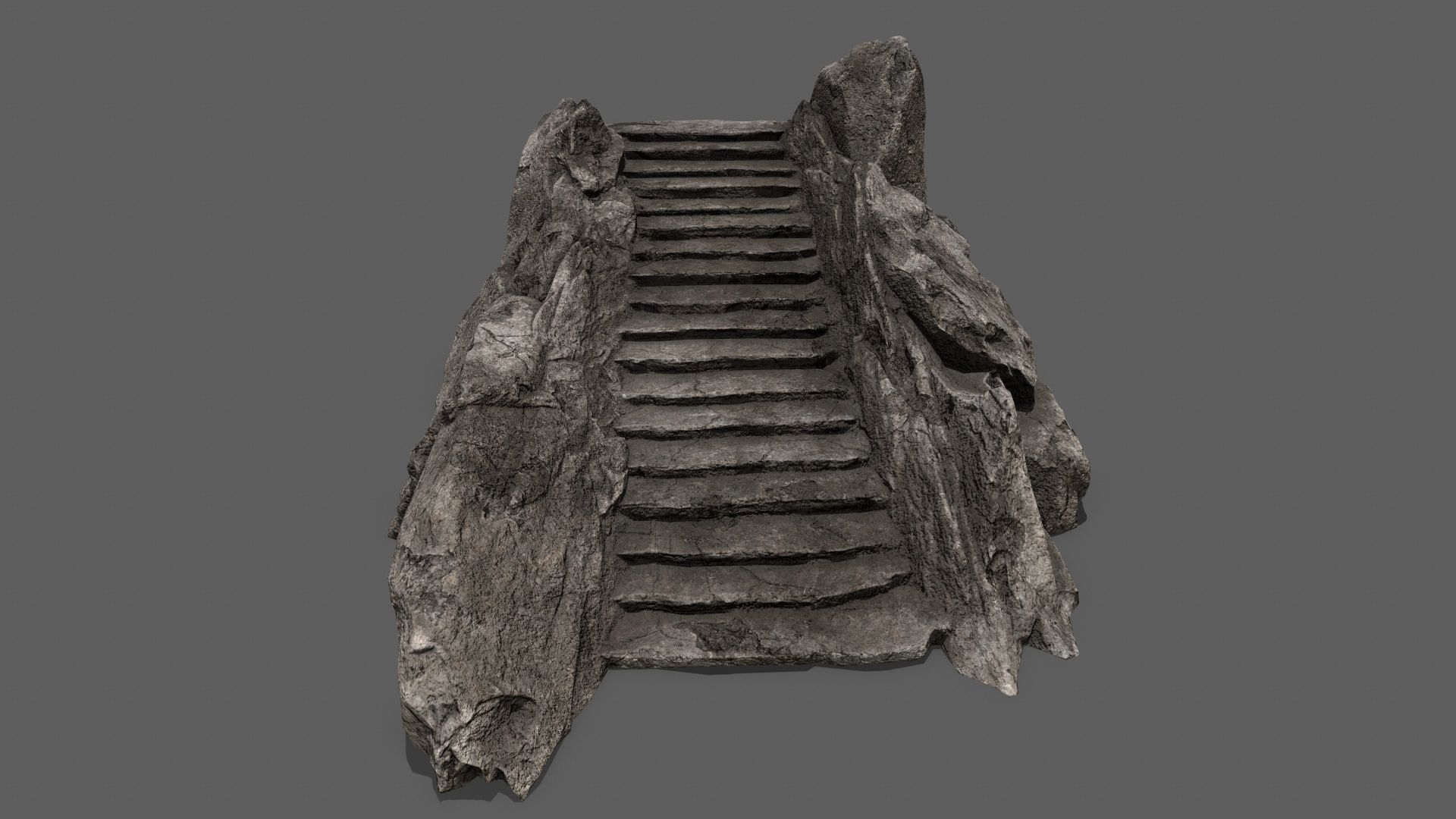 Stairs set of Low-poly 3D model_2