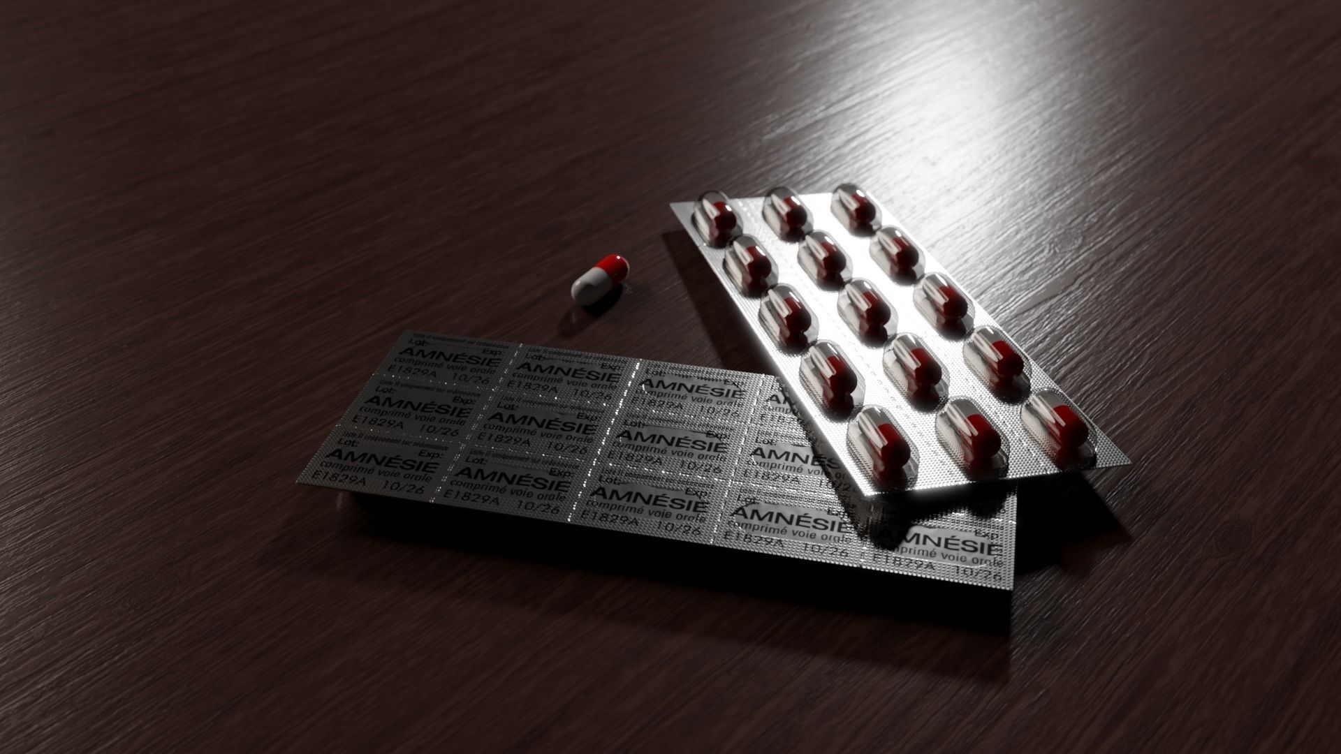 Pills in Blister Pack 3D model_3