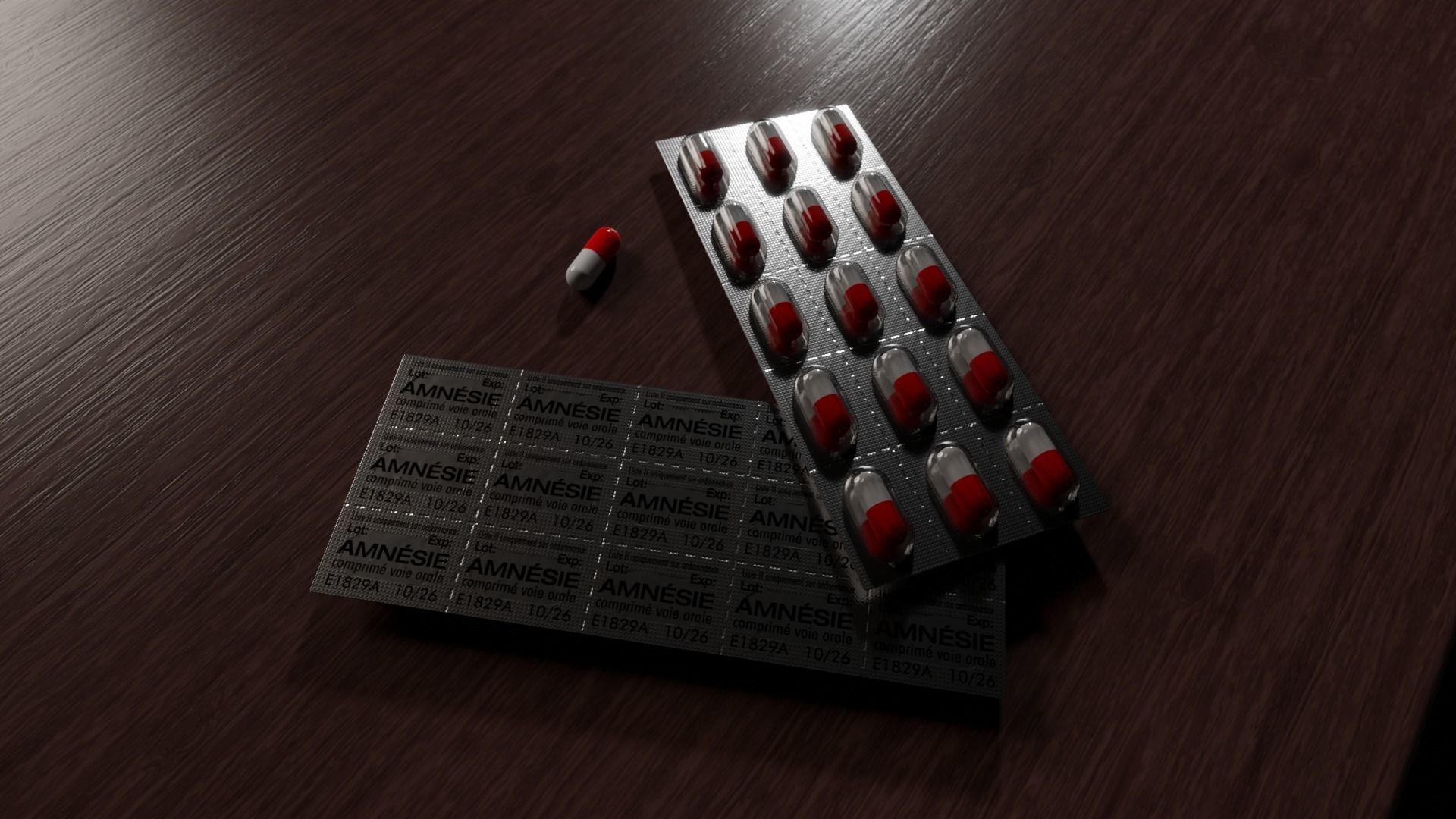 Pills in Blister Pack 3D model_4
