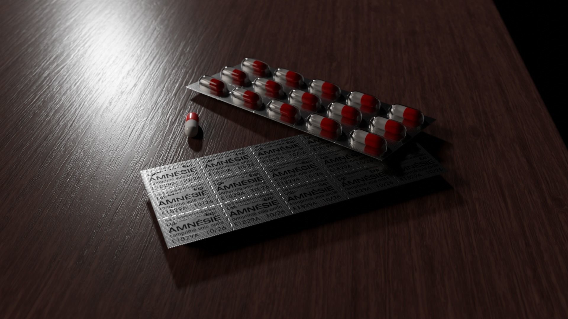 Pills in Blister Pack 3D model_2