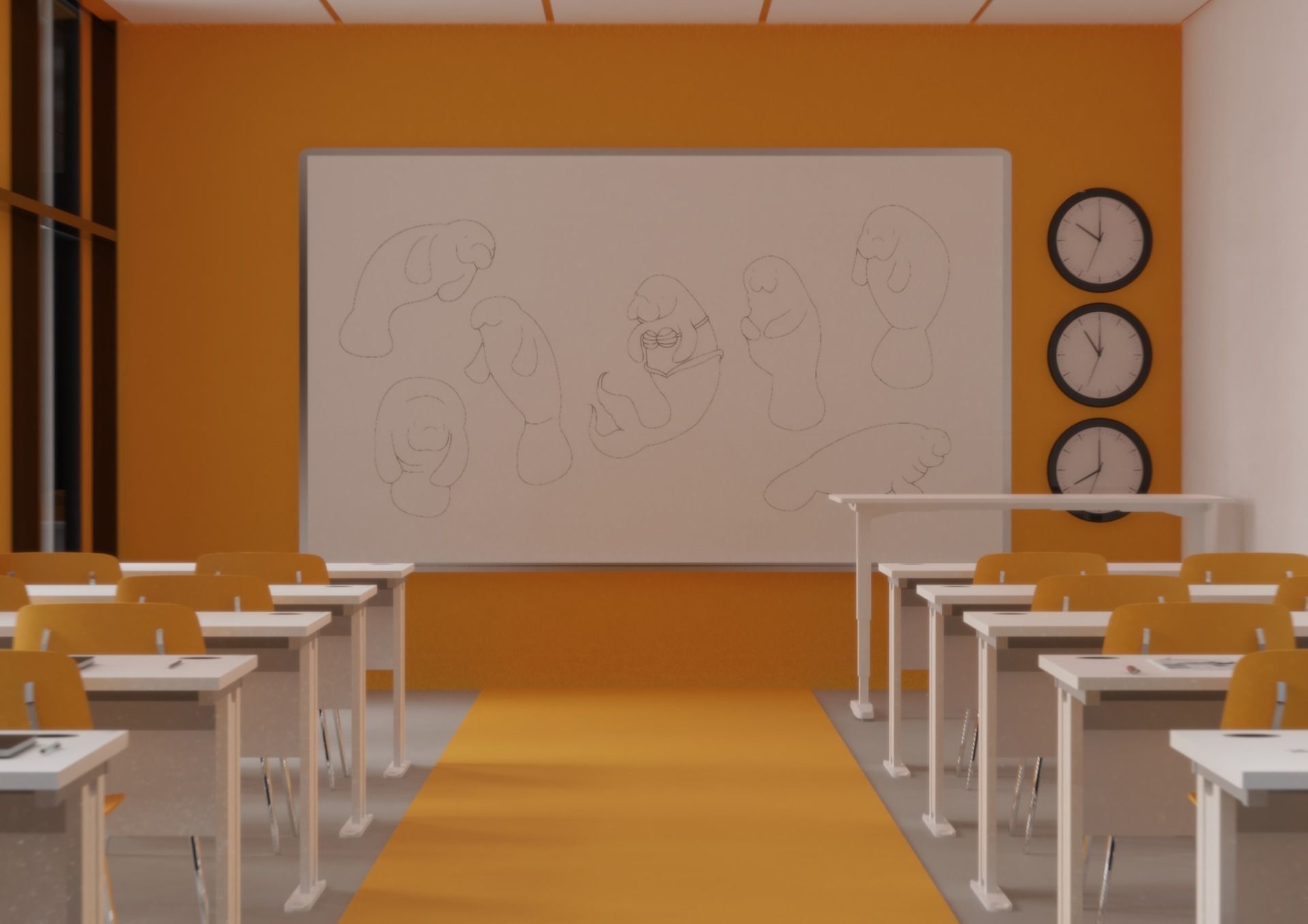 SCHOOL CLASSROOM 3D model_2
