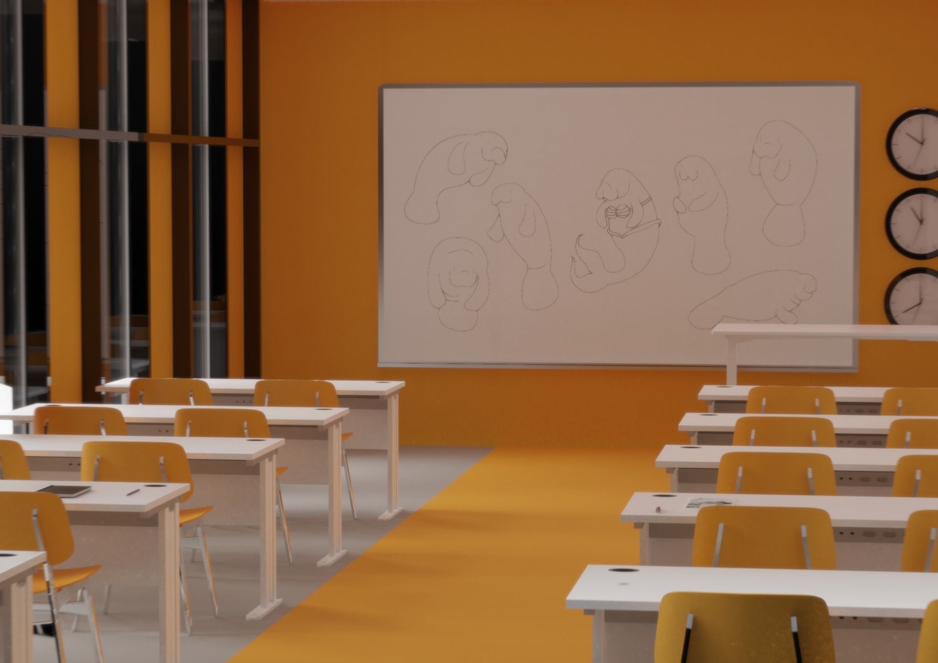 SCHOOL CLASSROOM 3D model_1