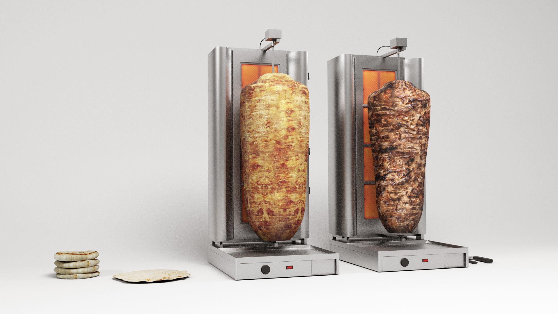 Kebab Props Low-poly 3D model_4