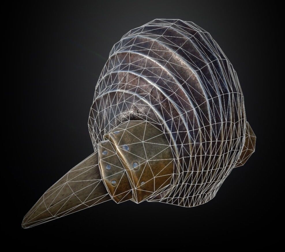 15 Helmets Game Ready Low-poly 3D model_70