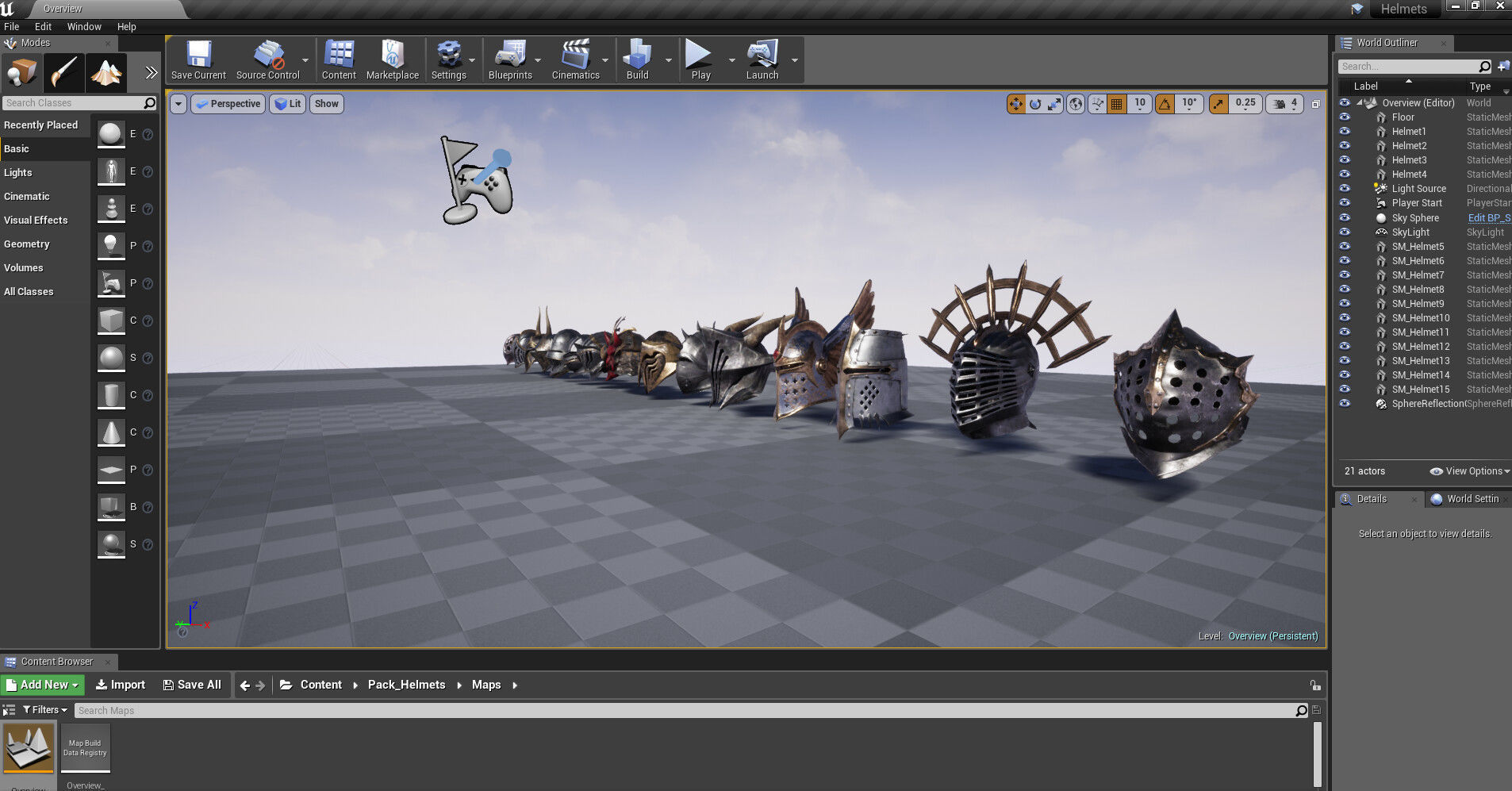 15 Helmets Game Ready Low-poly 3D model_2